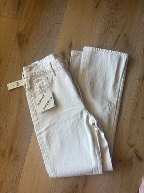 MOTHER Scooter Skimp High Rise Bootleg Jeans - creamy white Denim